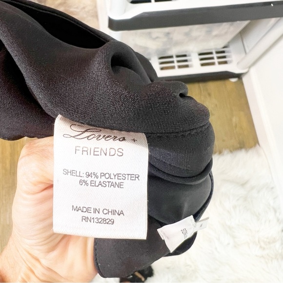 LOVERS + FRIENDS BLACK ON TRACK SNAP SIDE RED STRIPES SKINNY PANTS SZ LARGE NWT - Picture 10 of 11